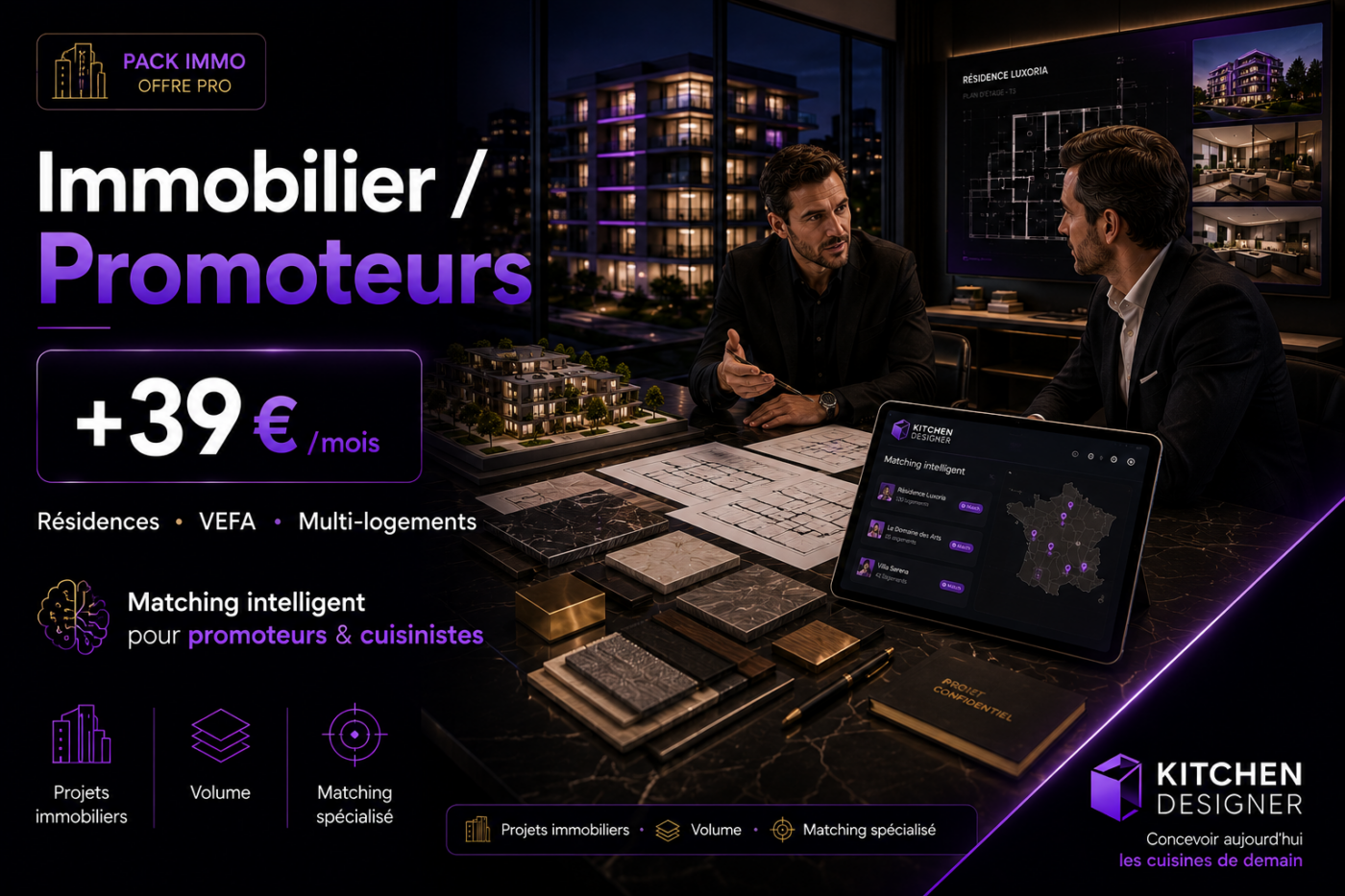 Pack immobilier Kitchen Designer
