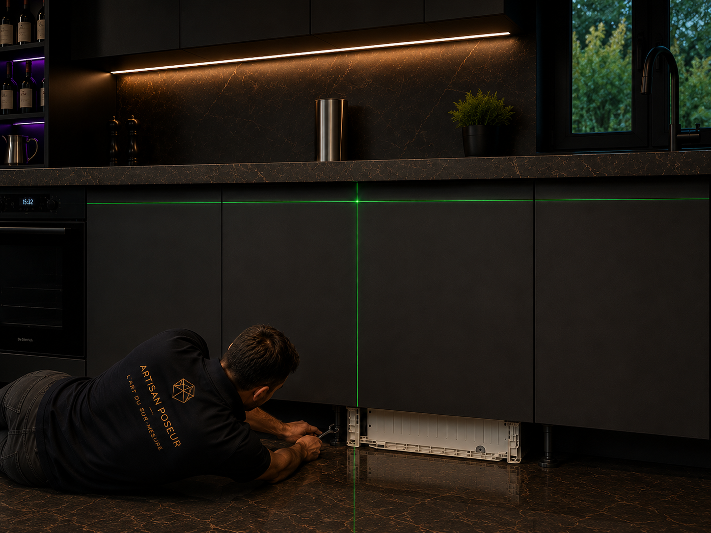Installateur de cuisine professionnel en pose haut de gamme